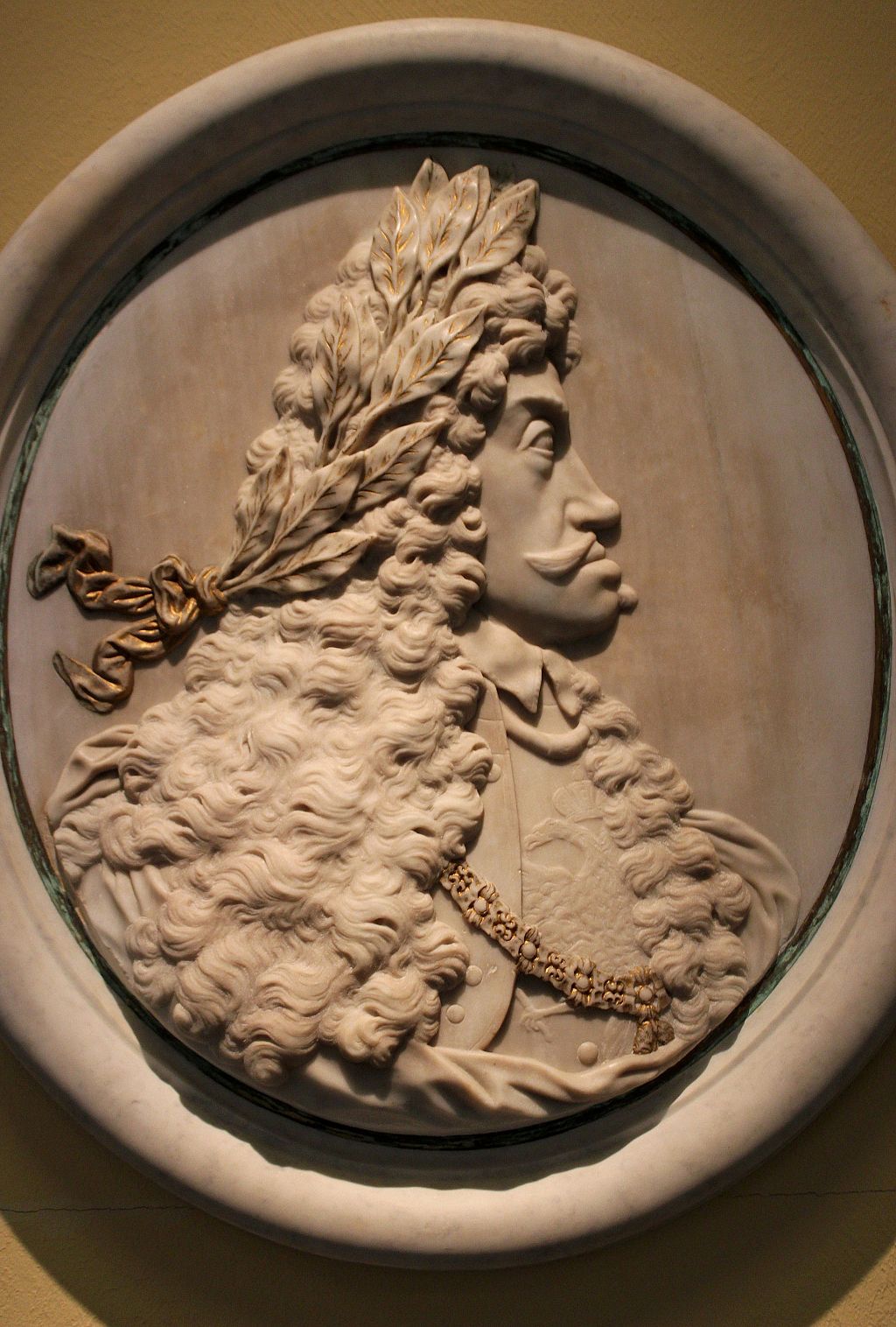 Profile portrait of Leopold I highlighting his 