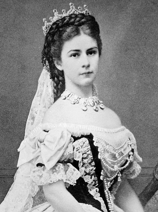Coronation photograph of Empress Elisabeth of Austria
