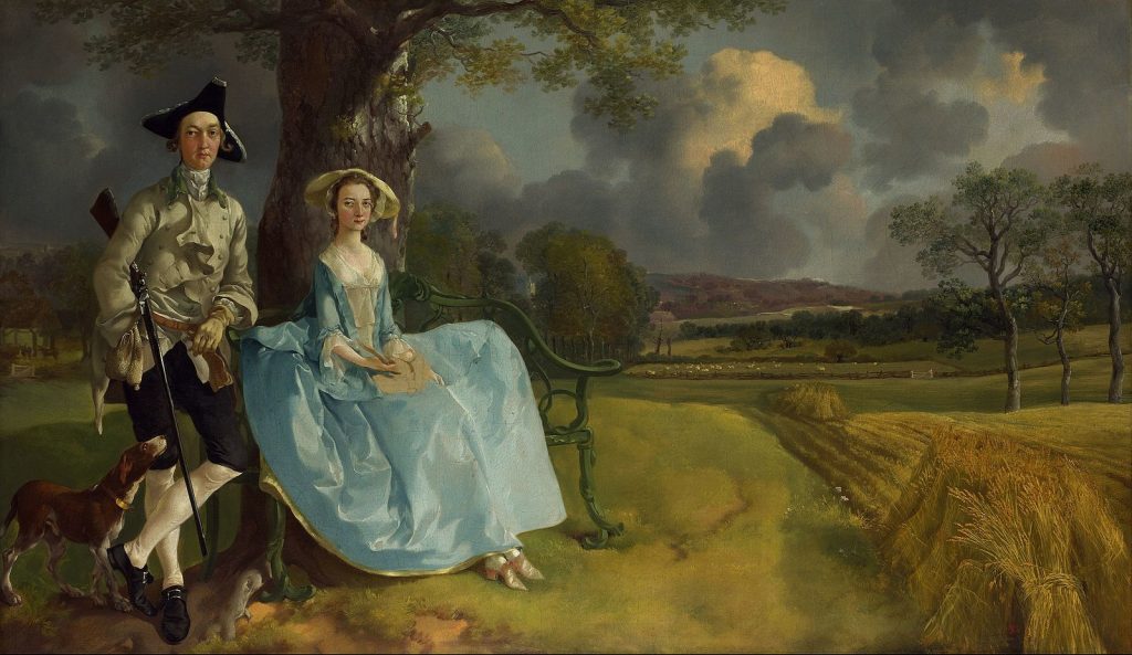 Mr and Mrs Andrews (c. 1750) by Thomas Gainsborough, a couple from the landed gentry