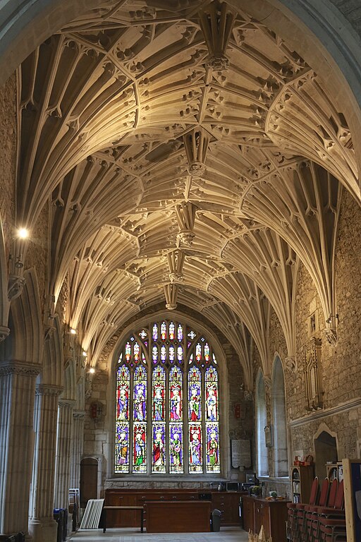 Fan vaulted ceiling of the north aisle (